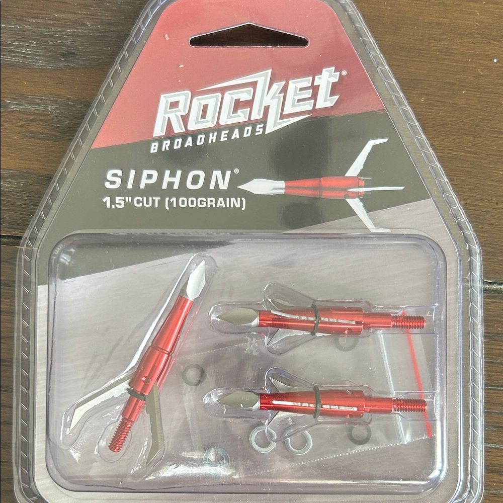 Siphon 1.5" Cut 100 Grain Broadheads - Red